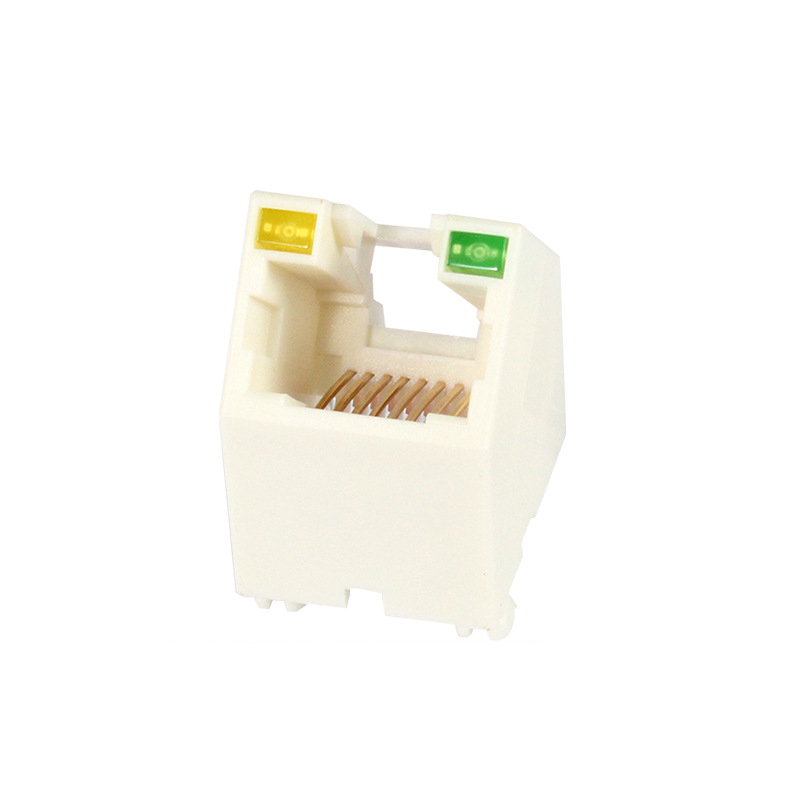 斜插45度带灯RJ45连接器 8P8C