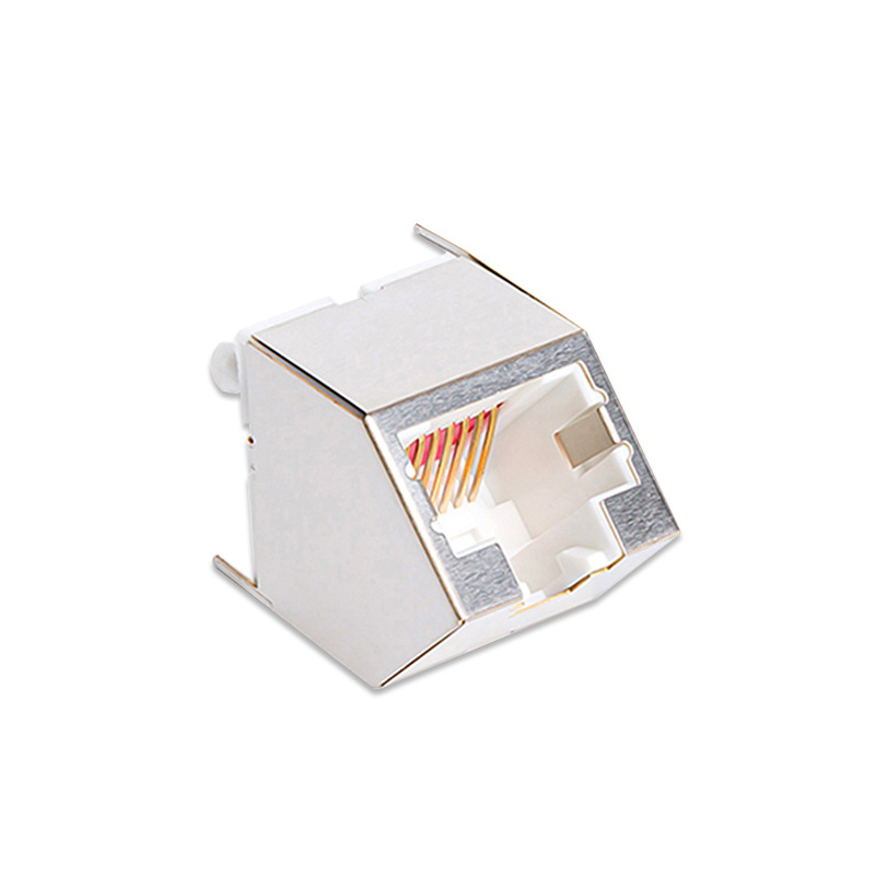 立式斜45度插RJ45连接器 屏蔽斜口